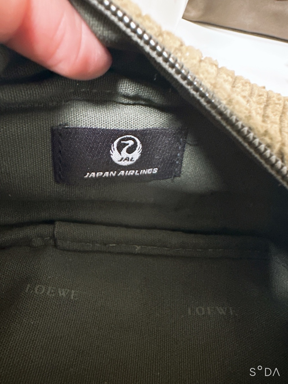 Loewe Olive Green Corduroy Wristlet Pouch - Picture 6 of 6